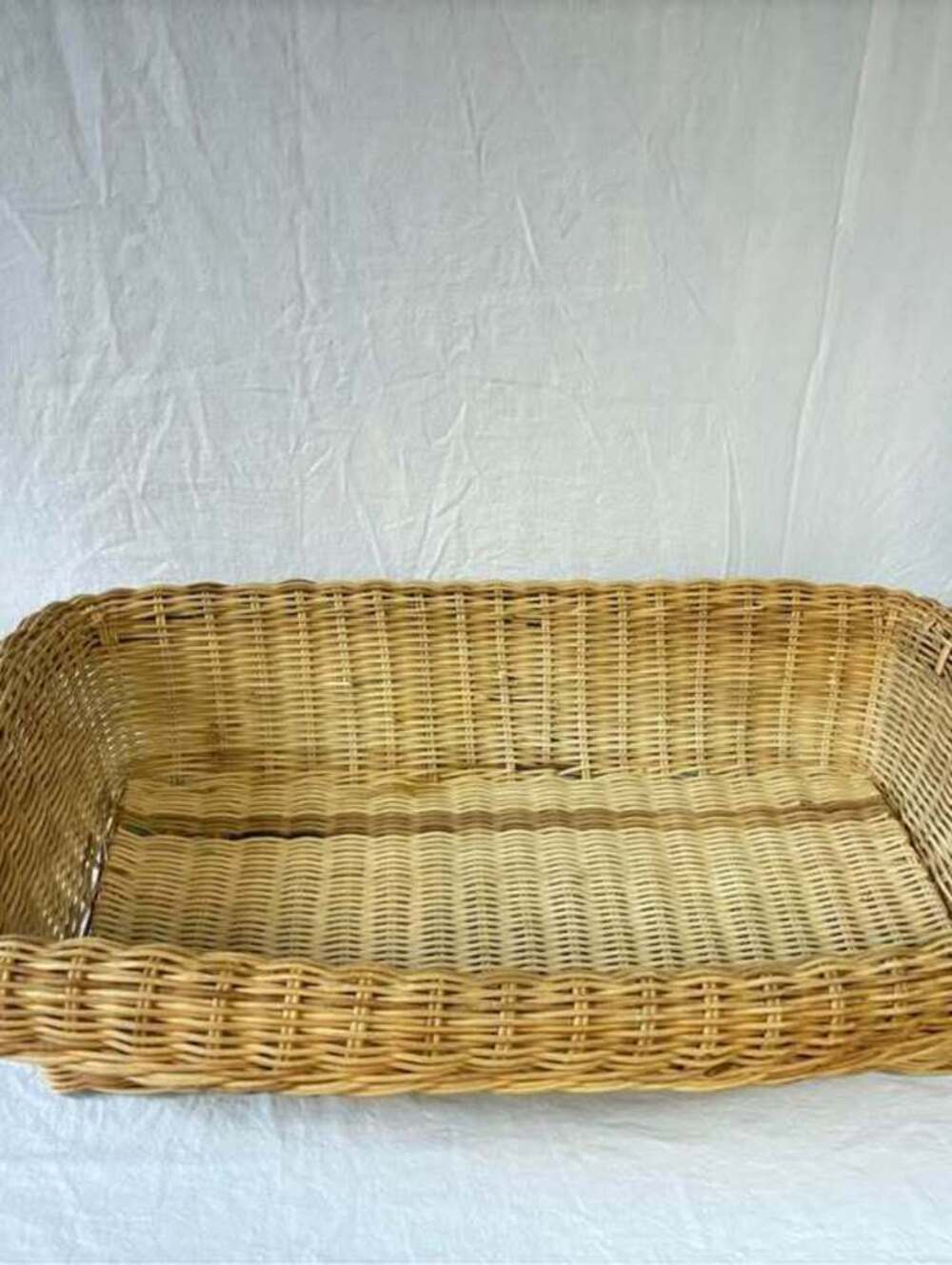 Large Rectangular Wicker Basket - Picture 3 of 4